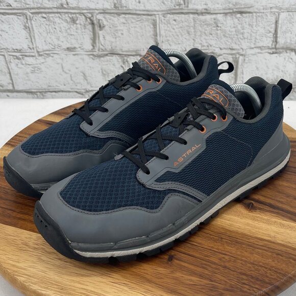 Astral TR1 Mesh Mens 9.5 Navy Gray Trail Running Lace Up Shoes Sneakers - Picture 1 of 16